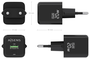 Aisens Cargador GaN 20W con USB-C PD3.0 y USB-A QC3.0, Negro