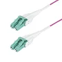 StarTech OM4RLCLC1M Cable de Fibra Óptica Multimodo OM4 LC-LC, 1m, Violeta Érica, Compatible 40/100 Gbps