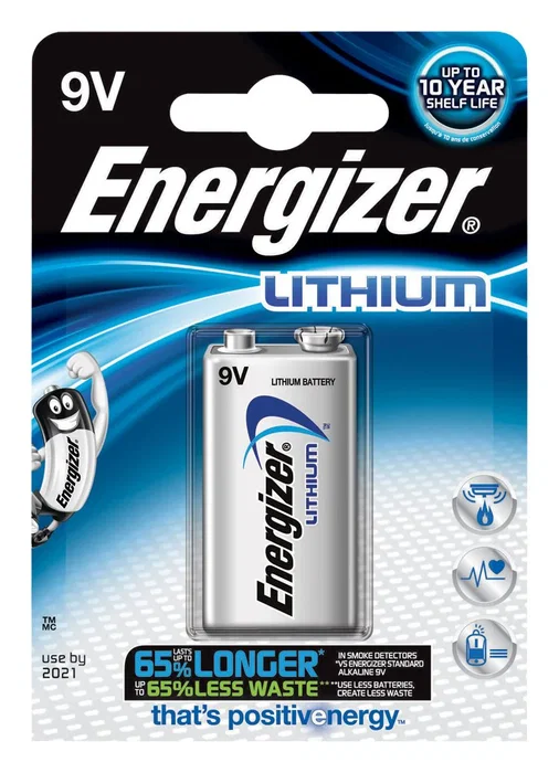 Energizer 1604LC Pila Batería Recargable 9V Litio, 750 mAh, Ultimate, Blíster de 1 Unidad, Color Gris