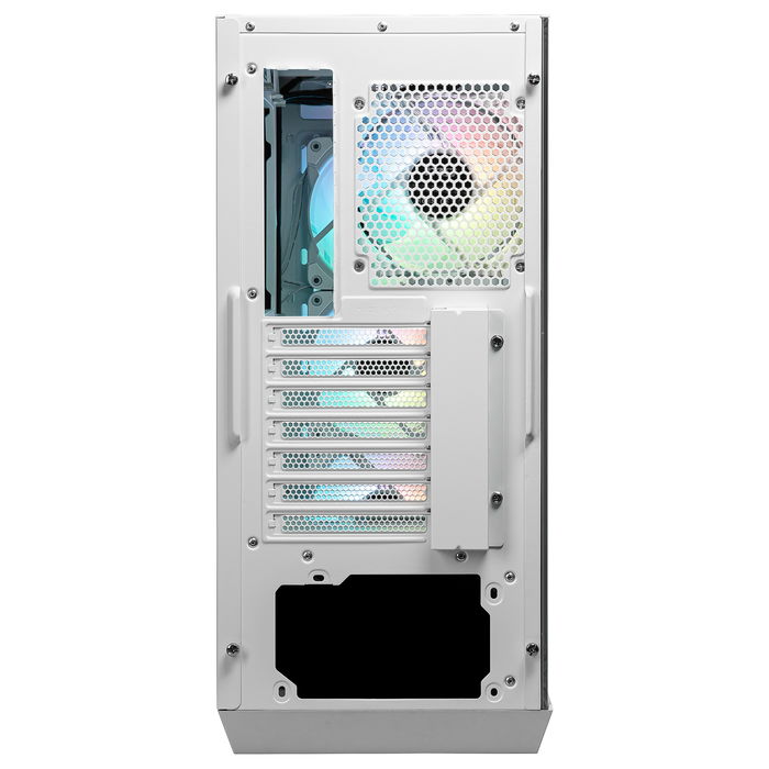 MSI MPG GUNGNIR 110R Torre Midi PC Gaming - Blanco, ATX/micro-ATX/Mini-ITX, Con 3 Ventiladores ARGB, Panel de Cristal Templado