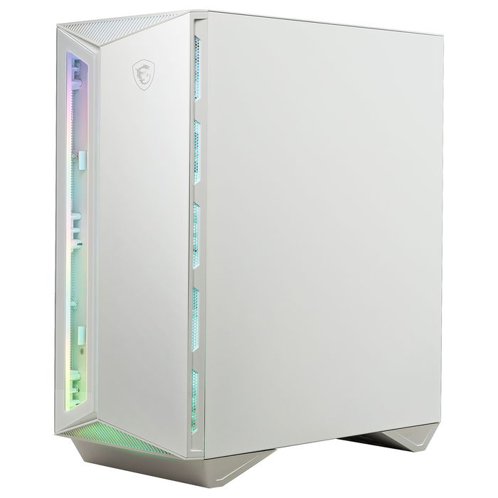 MSI MPG GUNGNIR 110R Torre Midi PC Gaming - Blanco, ATX/micro-ATX/Mini-ITX, Con 3 Ventiladores ARGB, Panel de Cristal Templado