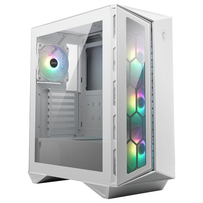 MSI MPG GUNGNIR 110R Torre Midi PC Gaming - Blanco, ATX/micro-ATX/Mini-ITX, Con 3 Ventiladores ARGB, Panel de Cristal Templado