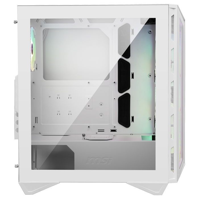 MSI MPG GUNGNIR 110R Torre Midi PC Gaming - Blanco, ATX/micro-ATX/Mini-ITX, Con 3 Ventiladores ARGB, Panel de Cristal Templado