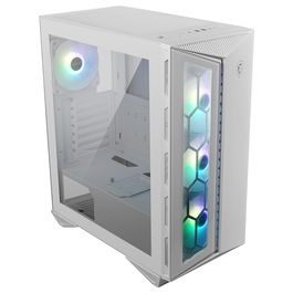 MSI MPG GUNGNIR 110R Torre Midi PC Gaming - Blanco, ATX/micro-ATX/Mini-ITX, Con 3 Ventiladores ARGB, Panel de Cristal Templado
