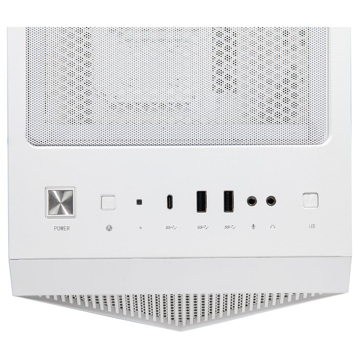 MSI MPG GUNGNIR 110R Torre Midi PC Gaming - Blanco, ATX/micro-ATX/Mini-ITX, Con 3 Ventiladores ARGB, Panel de Cristal Templado