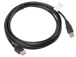 Lanberg CA-USBE-10CC-0030-BK Cable Alargador USB 2.0 Macho a Hembra 3 m Negro