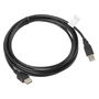 Lanberg Cable Alargador USB 2.0 Macho - Hembra, 3 Metros, Conectores Chapados en Oro, Velocidad 480 Mbit/s