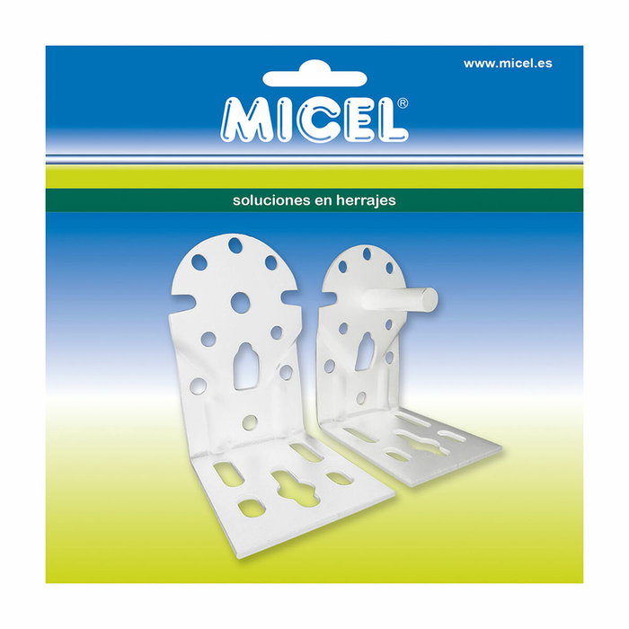 Micel Soportes eje toldo modelo tld08 de acero acabado blanco