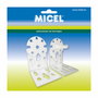Micel Soportes eje toldo modelo tld08 de acero acabado blanco