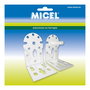 Micel Toldo Soporte Eje TLD08 92555 para Fijar a Pared y Techo Juego Izquierda Derecha Acero Blanco 65x86x108mm