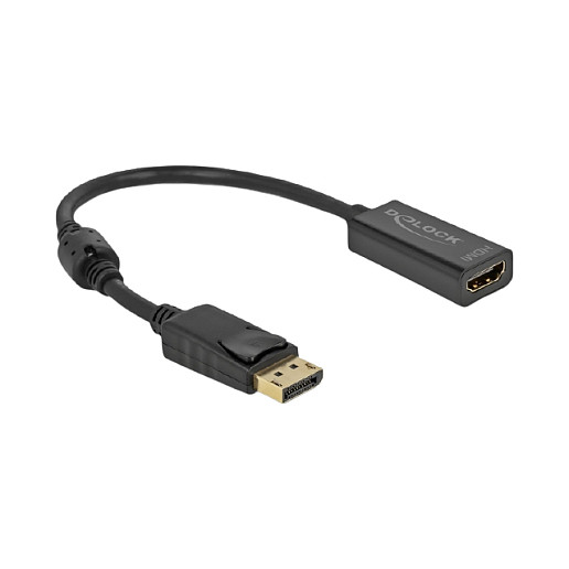 DeLOCK Adaptador DisplayPort 1.2 macho a HDMI hembra 4K pasivo negro DeLOCK Adaptador DisplayPort 1.2 macho a HDMI hembra 4K pasivo negro