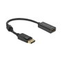 DeLOCK Adaptador DisplayPort 1.2 macho a HDMI hembra 4K pasivo negro