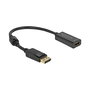 DeLOCK Adaptador DisplayPort 1.2 Macho a HDMI Hembra 4K 3840x2160 Pasivo 0.2 m Negro
