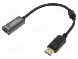 DeLOCK Adaptador DisplayPort 1.2 macho a HDMI hembra 4K pasivo negro