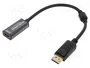 DeLOCK Adaptador DisplayPort 1.2 macho a HDMI hembra 4K pasivo negro