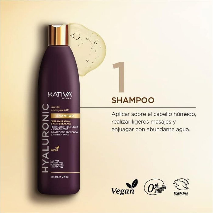 Kativa Hyaluronic Keratin & Coenzyme Q10 Shampoo 500 ml