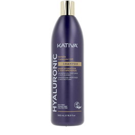 Kativa Champú con Ácido Hialurónico, Keratina y Coenzima Q10 para Cabello Dañado - 500 ml