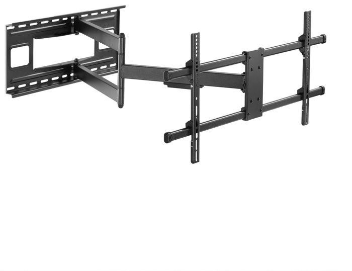AISENS Soporte Pro Giratorio, Inclinable Y Nivelable Para Monitor/TV De 43-80" 50kg Negro