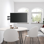AISENS Soporte Pro Giratorio, Inclinable Y Nivelable Para Monitor/TV De 43-80" 50kg Negro