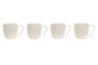 DKD Home Decor Set de 4 Tazas de Porcelana y Bambú PENGJIA 25