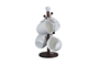 DKD Home Decor Set de 4 Tazas de Porcelana y Bambú PENGJIA 25