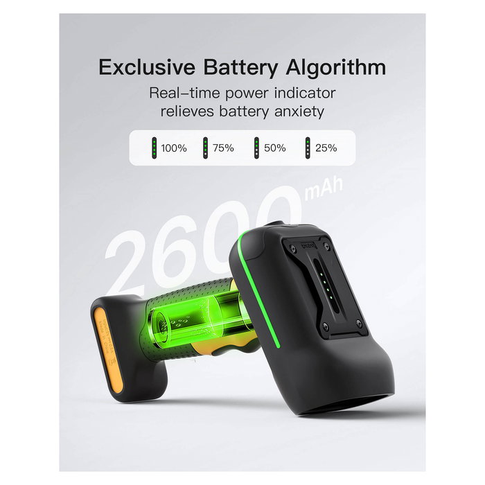 Inateck Lector de Códigos de Barras Portátil 2D BCST-75 Bluetooth USB Color Negro Amarillo Inalámbrico y Cableado IP67