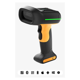 Inateck Lector de Códigos de Barras Portátil 2D BCST-75 Bluetooth USB Color Negro Amarillo Inalámbrico y Cableado IP67