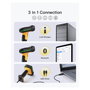 Inateck BCST-75 Lector de códigos de barras portátil 2D Negro