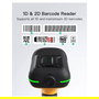 Inateck Lector de Códigos de Barras Portátil 2D BCST-75 Bluetooth USB Color Negro Amarillo Inalámbrico y Cableado IP67