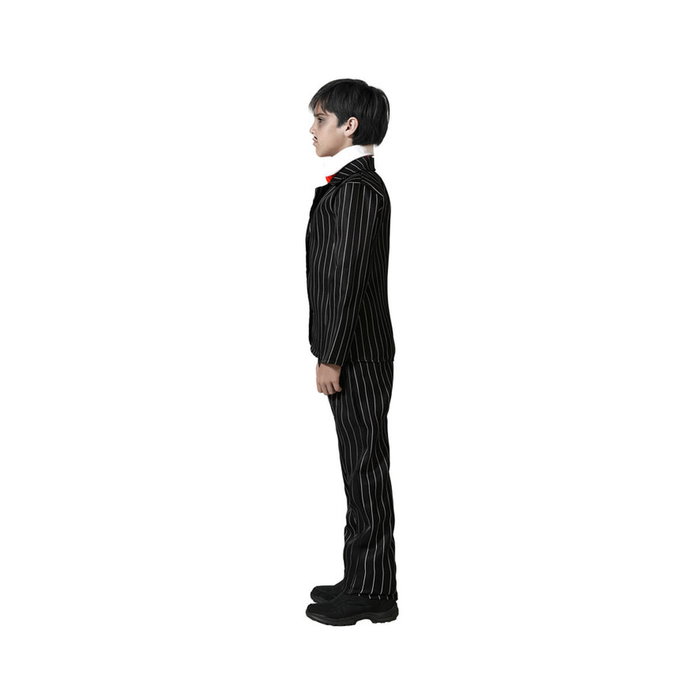 Atosa Traje de Fantasma Negro a Rayas con Corbata Roja para Niño