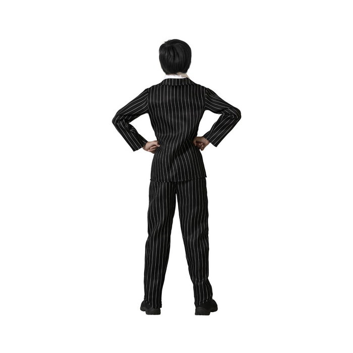 Atosa Traje de Fantasma Negro a Rayas con Corbata Roja para Niño