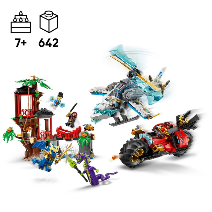 LEGO NINJAGO 71857 Casa del árbol Ninja y vehículos