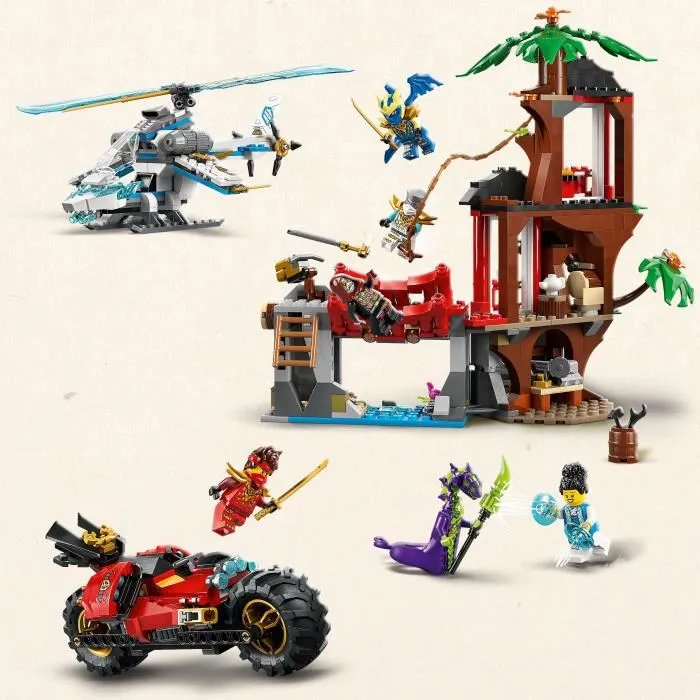 LEGO NINJAGO 71857 Casa del Árbol Ninja y Vehículos - Set de Construcción para Niños de 7+ Años