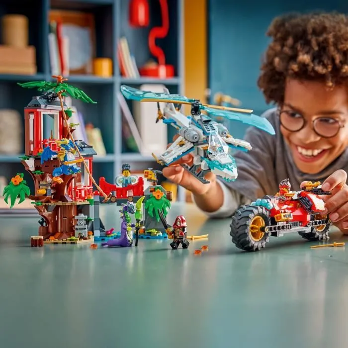 LEGO NINJAGO 71857 Casa del Árbol Ninja y Vehículos - Set de Construcción para Niños de 7+ Años