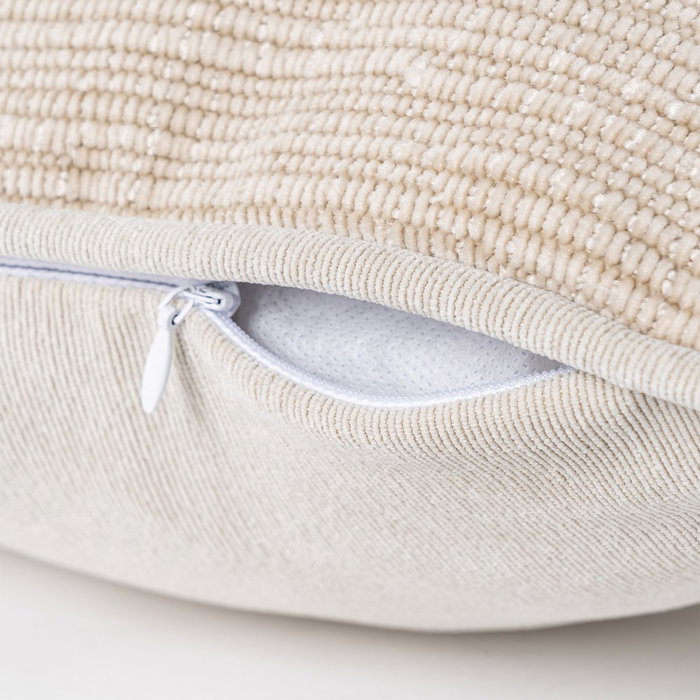 Cojín Beige Poliester 50 X 30 cm (Set de 2)