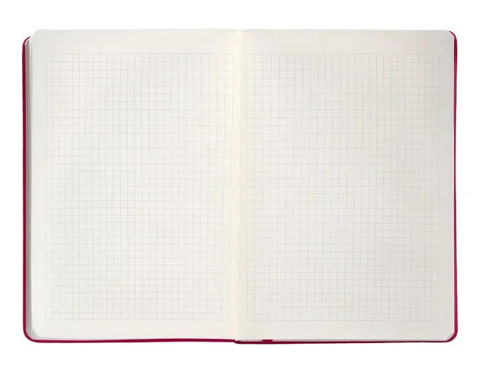 Antartik Cuaderno A5 Tapa Dura Hojas Cuadriculadas Burdeos 100 Hojas 80gr Fsc Cierre Gomilla Bolsillo Sobre