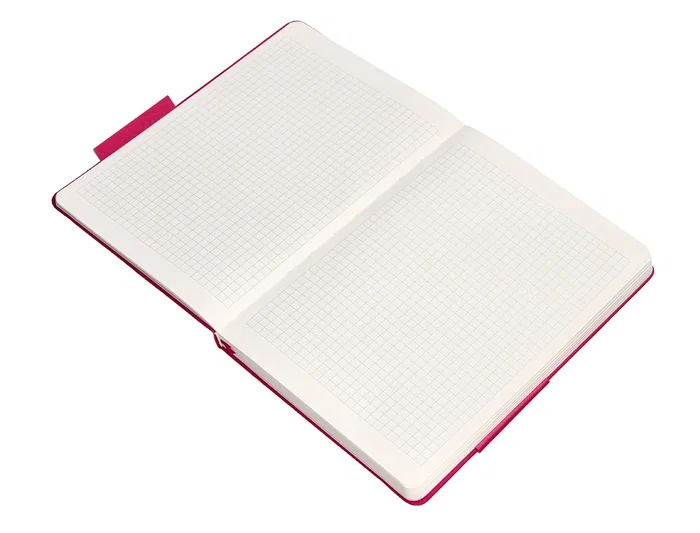 Antartik Cuaderno A5 Tapa Dura Hojas Cuadriculadas Burdeos 100 Hojas 80gr Fsc Cierre Gomilla Bolsillo Sobre