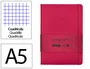 Antartik Cuaderno A5 Tapa Dura Hojas Cuadriculadas Burdeos 100 Hojas 80gr Fsc Cierre Gomilla Bolsillo Sobre
