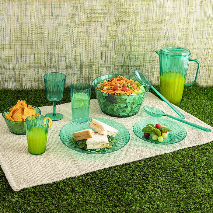 Ensaladera Quid Iris Verde Plástico Ø 25 cm (12 Unidades) Ensaladera Quid Iris Verde Plástico Ø 25 cm (12 Unidades)