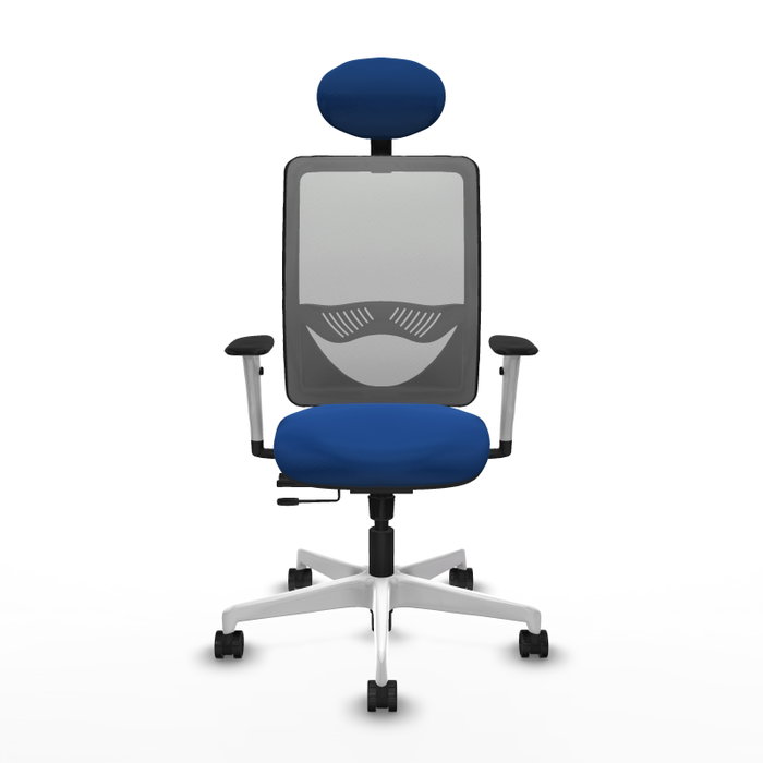 PIQUERAS Y CRESPO Silla de oficina Zulema Azul y Gris con Mecanismo Sincro/Traslack