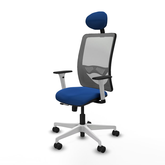 PIQUERAS Y CRESPO Silla de oficina Zulema Azul y Gris con Mecanismo Sincro/Traslack