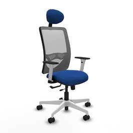 PIQUERAS Y CRESPO Silla de oficina Zulema Azul y Gris con Mecanismo Sincro/Traslack
