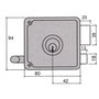 UCEM Cerradura de sobreponer 4125-HB de 8 izquierda