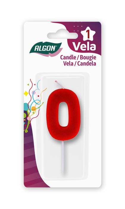 Algon Vela Roja N.0 8,3 cm 0,70 kg (36 Unidades)