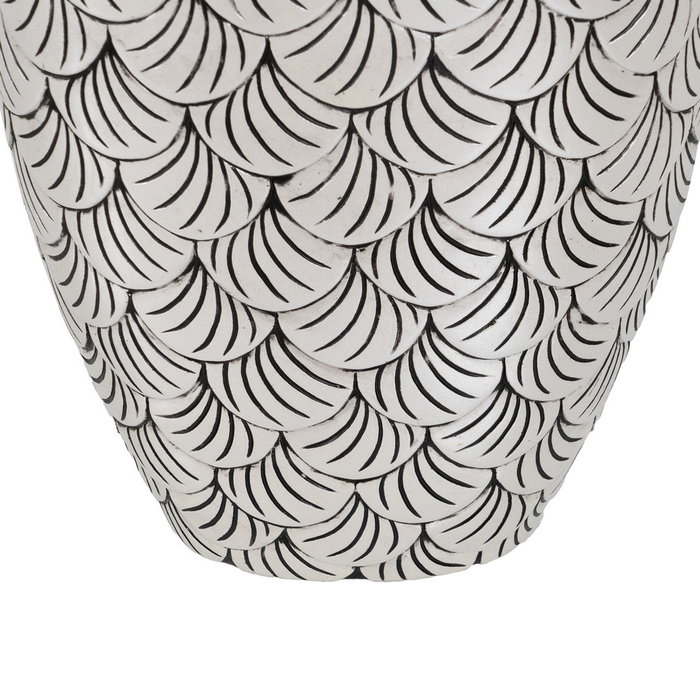 Jarrón Negro-Blanco Poliresina 29 X 15 X 76 cm