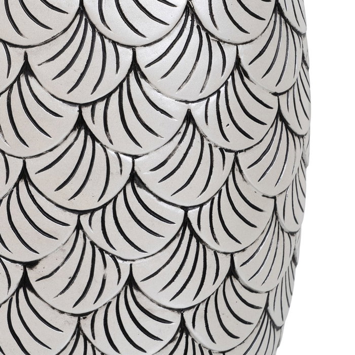 Jarrón Negro-Blanco Poliresina 29 X 15 X 76 cm