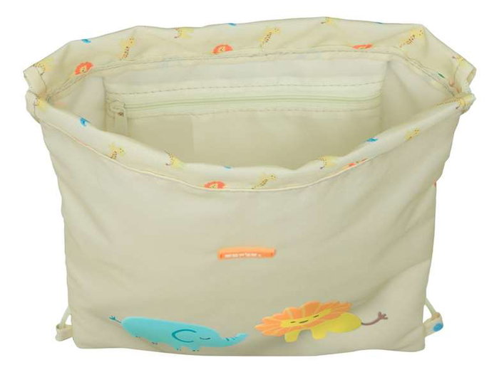 Bolsa Mochila con Cuerdas Safta Selva Blanco 26 x 34 x 1 cm