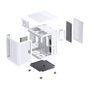 Jonsbo TK-1 2.0 Micro-ATX Gehäuse, Tempered Glass - blanco