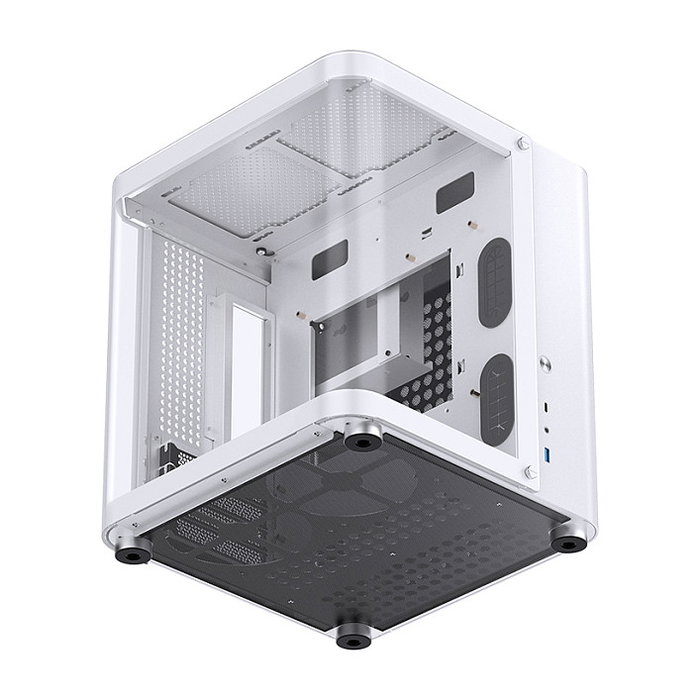 Jonsbo TK-1 2.0 Micro-ATX Gehäuse, Tempered Glass - blanco