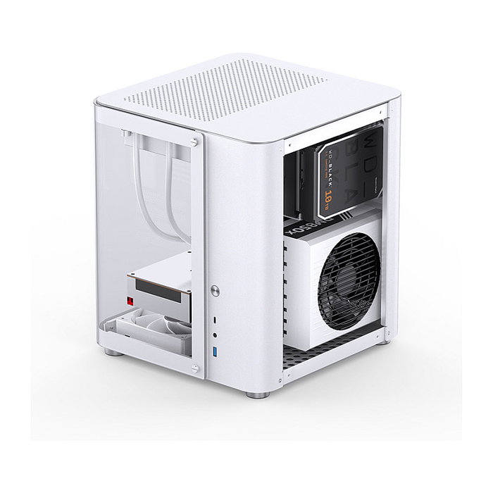 Jonsbo TK-1 2.0 Micro-ATX Gehäuse, Tempered Glass - blanco